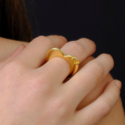 ラピュイ LAPUIS プレート ハート リング（Plate heart ring） （ゴールド）｜詳細画像