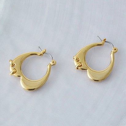 ラピュイ LAPUIS プレート ハート ピアスド イヤリングス（Plate heart pierced earrings） （ゴールド）｜詳細画像