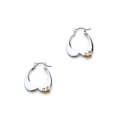 ラピュイ LAPUIS プレート ハート ピアスド イヤリングス（Plate heart pierced earrings） （マルチ）｜詳細画像