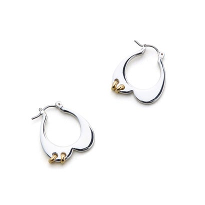 ラピュイ LAPUIS プレート ハート ピアスド イヤリングス（Plate heart pierced earrings） （マルチ）｜詳細画像