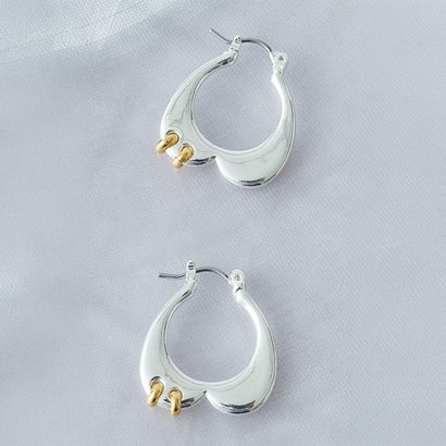 ラピュイ LAPUIS プレート ハート ピアスド イヤリングス（Plate heart pierced earrings） （マルチ）｜詳細画像