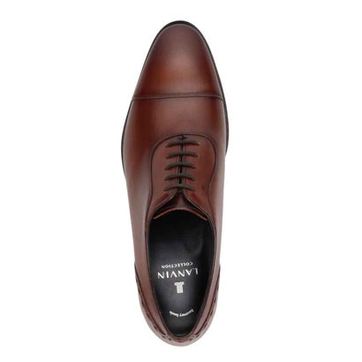 ランバン コレクション LANVIN COLLECTION 「Recovery Shiatsu Insole」搭載で指圧効果により血行をよくする。 軽量設計 内羽根ストレートチップドレスシューズ LV1019XR （ブラウン）｜詳細画像