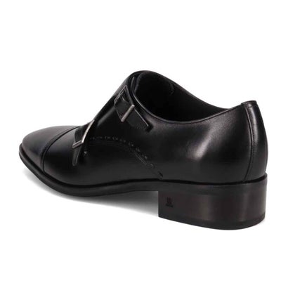 ランバン コレクション LANVIN COLLECTION 「Recovery Shiatsu Insole」搭載で指圧効果により血行をよくする。ダブルモンクストラップドレスシューズ LV1021XR （ブラック）｜詳細画像