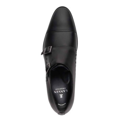 ランバン コレクション LANVIN COLLECTION 「Recovery Shiatsu Insole」搭載で指圧効果により血行をよくする。ダブルモンクストラップドレスシューズ LV1021XR （ブラック）｜詳細画像