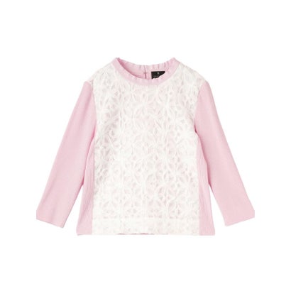 ランバン コレクション LANVIN COLLECTION 14ゲージレースデザインニット （ライトピンク）｜詳細画像
