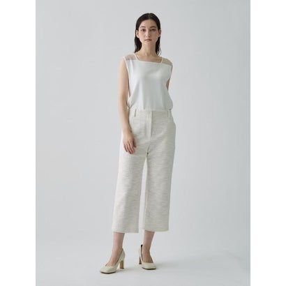 ランバン コレクション LANVIN COLLECTION ストレッチツイードパンツ （ホワイト）｜詳細画像