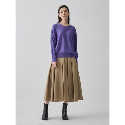 ランバン コレクション LANVIN COLLECTION Vネック ドルマン風デザインニット （ベージュ）｜詳細画像
