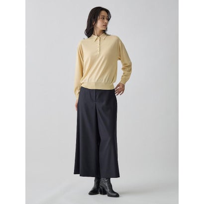 ランバン コレクション LANVIN COLLECTION ポロシャツデザイン プルオーバーニット （ベージュ）｜詳細画像