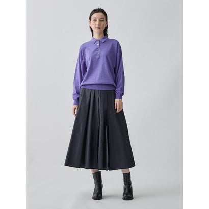 ランバン コレクション LANVIN COLLECTION ポロシャツデザイン プルオーバーニット （ブルー）｜詳細画像
