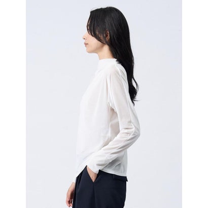 ランバン コレクション LANVIN COLLECTION シアーベロア タックスリーブトップス （ホワイト）｜詳細画像