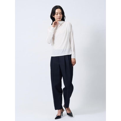 ランバン コレクション LANVIN COLLECTION シアーベロア タックスリーブトップス （ホワイト）｜詳細画像
