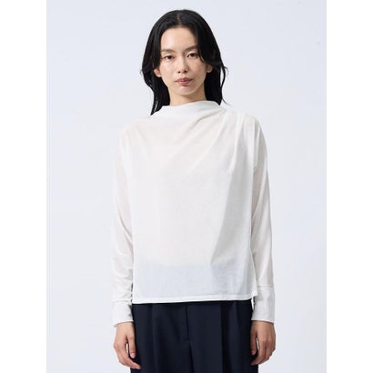 ランバン コレクション LANVIN COLLECTION シアーベロア タックスリーブトップス （ブラック）｜詳細画像