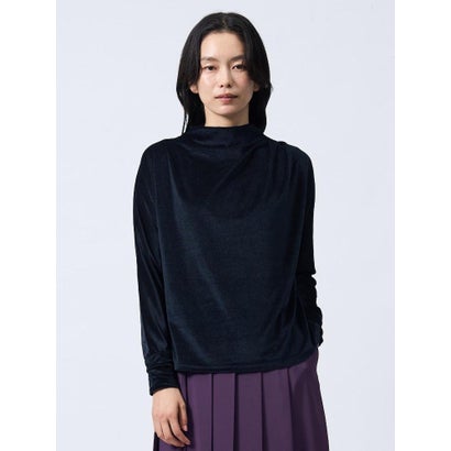 ランバン コレクション LANVIN COLLECTION シアーベロア タックスリーブトップス （ブラック）｜詳細画像