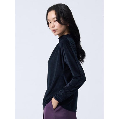 ランバン コレクション LANVIN COLLECTION シアーベロア タックスリーブトップス （ブラック）｜詳細画像