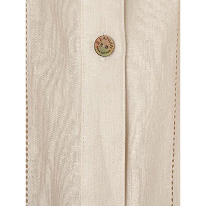 ランバン コレクション LANVIN COLLECTION ノーカラー・ロングワンピース （ベージュ）｜詳細画像