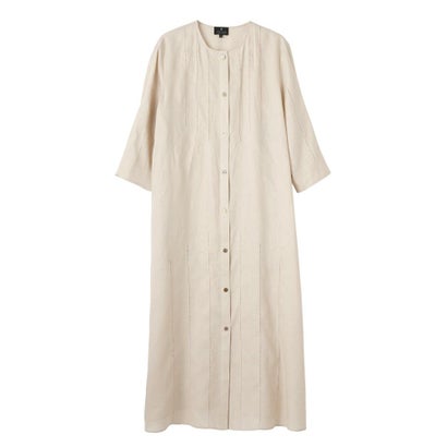 ランバン コレクション LANVIN COLLECTION ノーカラー・ロングワンピース （ベージュ）｜詳細画像