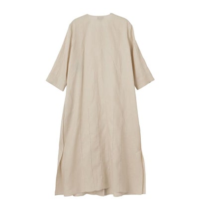 ランバン コレクション LANVIN COLLECTION ノーカラー・ロングワンピース （ベージュ）｜詳細画像