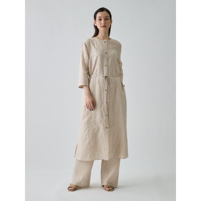 ランバン コレクション LANVIN COLLECTION ノーカラー・ロングワンピース （ベージュ）｜詳細画像
