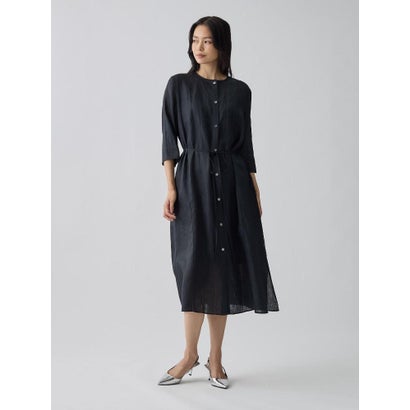 ランバン コレクション LANVIN COLLECTION ノーカラー・ロングワンピース （ベージュ）｜詳細画像
