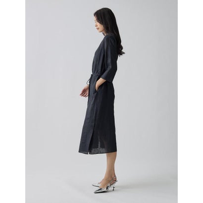 ランバン コレクション LANVIN COLLECTION ノーカラー・ロングワンピース （ベージュ）｜詳細画像