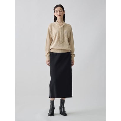 ランバン コレクション LANVIN COLLECTION 16ゲージアイレット柄ニット （ライトブルー）｜詳細画像
