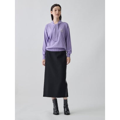 ランバン コレクション LANVIN COLLECTION 16ゲージアイレット柄ニット （ベージュ）｜詳細画像