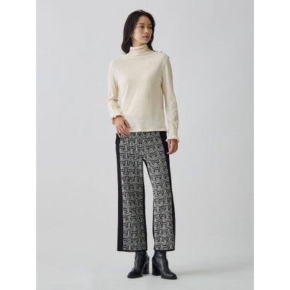 ランバン コレクション LANVIN COLLECTION ミラノリブカットソー （ブラック）｜詳細画像