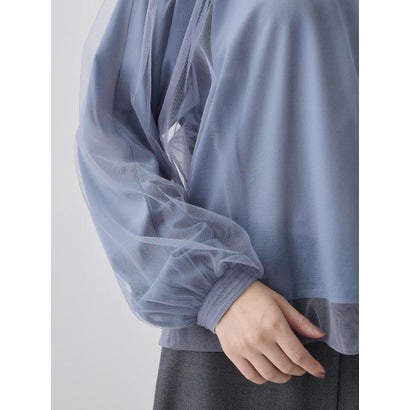 ランバン コレクション LANVIN COLLECTION シアージャージカットソー （ライトブルー）｜詳細画像