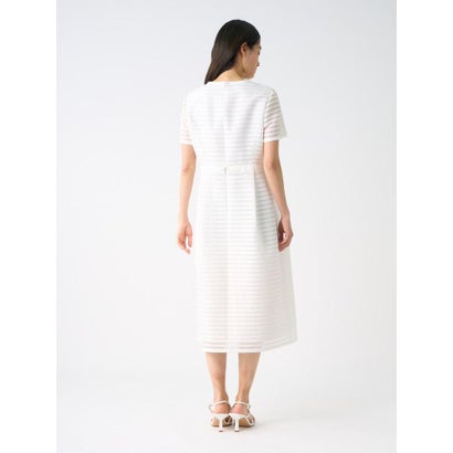 ランバン コレクション LANVIN COLLECTION シースルーボーダードレス （オフホワイト）｜詳細画像