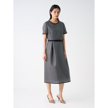 ランバン コレクション LANVIN COLLECTION シースルーボーダードレス （オフホワイト）｜詳細画像