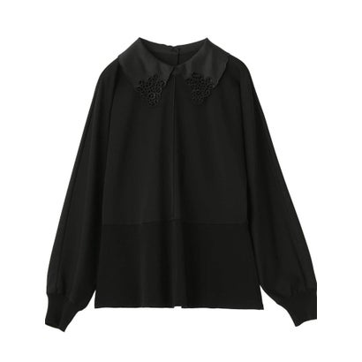 ランバン コレクション LANVIN COLLECTION ドライタッチ ドレープカットソー （ブラック）｜詳細画像
