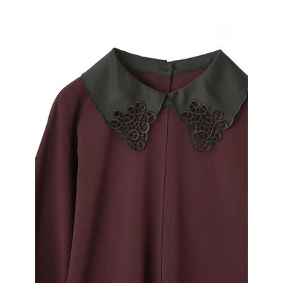 ランバン コレクション LANVIN COLLECTION ドライタッチ ドレープカットソー （ブラック）｜詳細画像