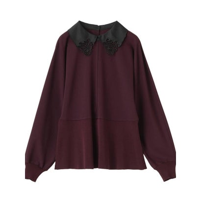ランバン コレクション LANVIN COLLECTION ドライタッチ ドレープカットソー （レッド系その他）｜詳細画像