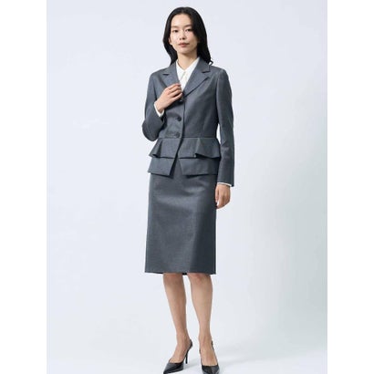 ランバン コレクション LANVIN COLLECTION バック切替えフレア タイトスカート （グレー）｜詳細画像