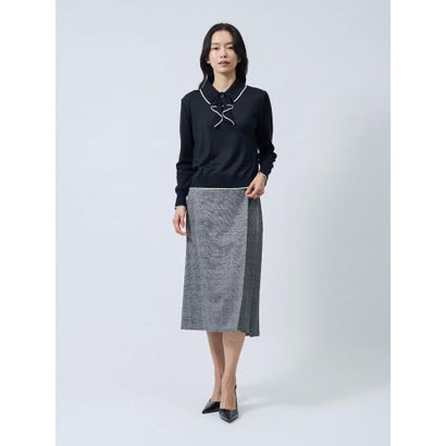 ランバン コレクション LANVIN COLLECTION 新潟五泉(ごせん)製ニットソー （ブラック）｜詳細画像