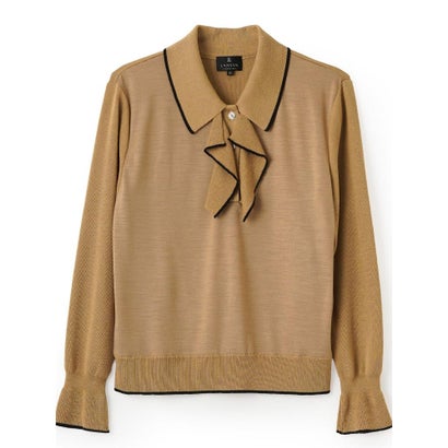 ランバン コレクション LANVIN COLLECTION 新潟五泉(ごせん)製ニットソー （キャメル）｜詳細画像
