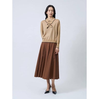 ランバン コレクション LANVIN COLLECTION 新潟五泉(ごせん)製ニットソー （キャメル）｜詳細画像