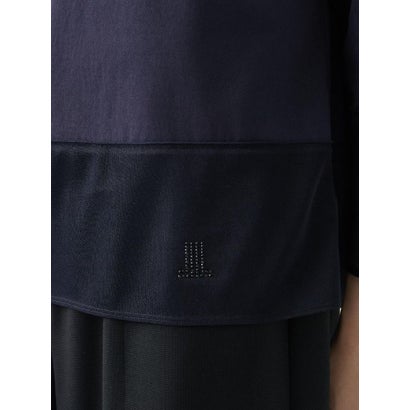 ランバン コレクション LANVIN COLLECTION シアー切り替えカットソー （ネイビー）｜詳細画像
