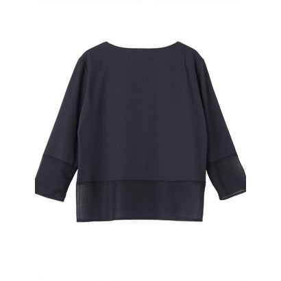 ランバン コレクション LANVIN COLLECTION シアー切り替えカットソー （ブラック）｜詳細画像
