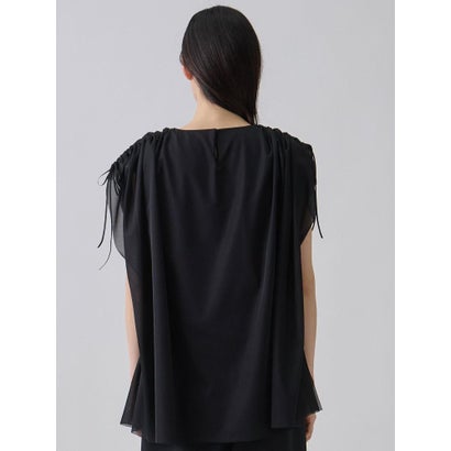 ランバン コレクション LANVIN COLLECTION マントドッキング ブラウス風カットソー （ネイビー）｜詳細画像