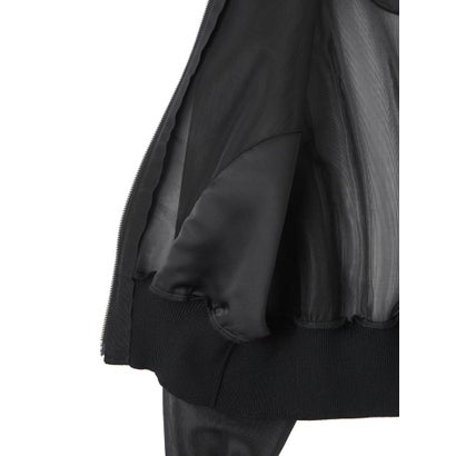 ランバン コレクション LANVIN COLLECTION シアーダンボールニットブルゾン （ブラック）｜詳細画像