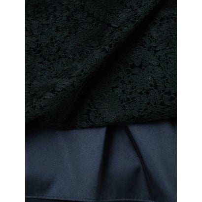 ランバン コレクション LANVIN COLLECTION レースチュール切替えワンピース （ネイビー）｜詳細画像