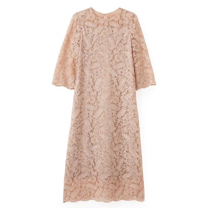 ランバン コレクション LANVIN COLLECTION レースチュール切替えワンピース （ベージュ）｜詳細画像