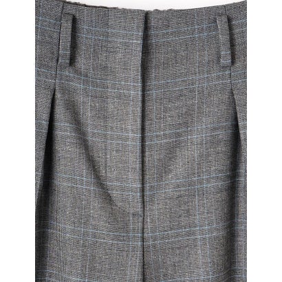 ランバン コレクション LANVIN COLLECTION INTESAグレンチェック センタープレスパンツ （レッド系その他）｜詳細画像