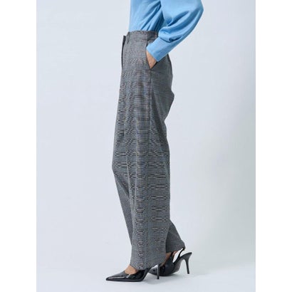 ランバン コレクション LANVIN COLLECTION INTESAグレンチェック センタープレスパンツ （レッド系その他）｜詳細画像