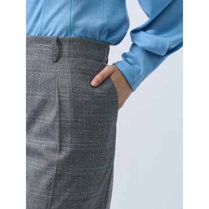ランバン コレクション LANVIN COLLECTION INTESAグレンチェック センタープレスパンツ （レッド系その他）｜詳細画像