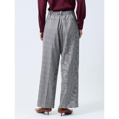 ランバン コレクション LANVIN COLLECTION INTESAグレンチェック センタープレスパンツ （レッド系その他）｜詳細画像
