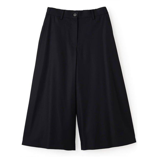 ワイドフレアパンツ （ネイビー）