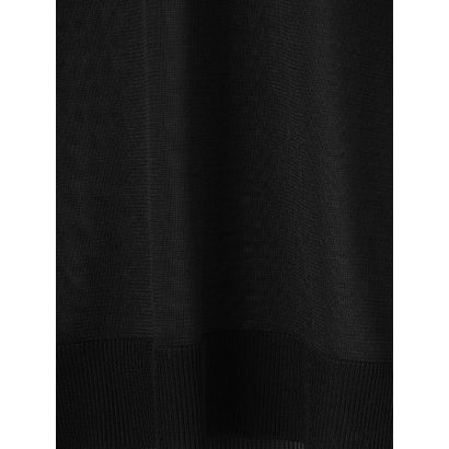 ランバン コレクション LANVIN COLLECTION 添え糸編みロゴ・ハイゲージニット （ブラック）｜詳細画像