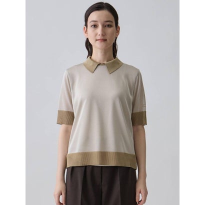 ランバン コレクション LANVIN COLLECTION 添え糸編みロゴ・ハイゲージニット （ブラック）｜詳細画像